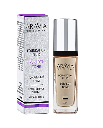 Aravia Professional Perfect Tone Foundation 04 - Тональный крем для увлажнения и естественного сияния кожи, тон темно-бежевый 30 мл - hairs-russia.ru